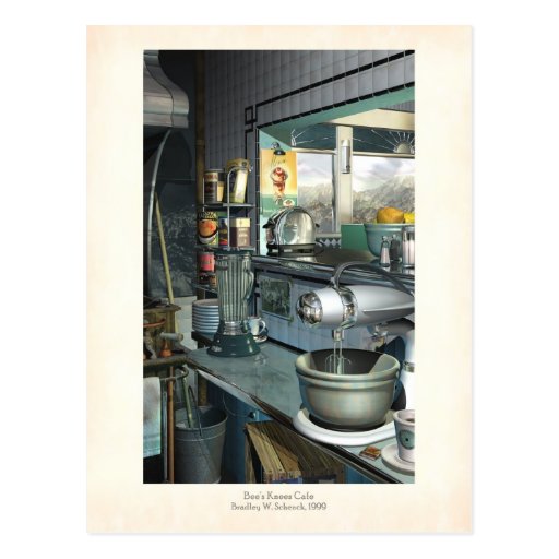 Bees Knees Cafe Postcard