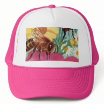 bees make honey mesh hat