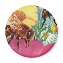 bees make honey fridge magnet