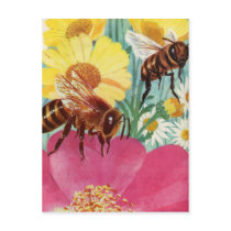 bees make honey postcards