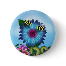 Bees Meeting in the Garden buttons by LovesMe_LovesMeNot Bees Meeting in the Garden buttons