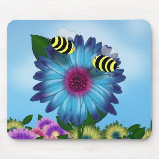 Bees Meeting in the Garden mousepad