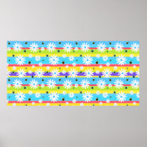 bees n daisies poster