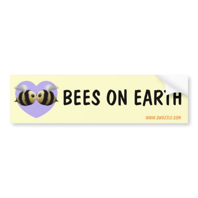 Bees on Earth Bumper Sticker by Swazzle