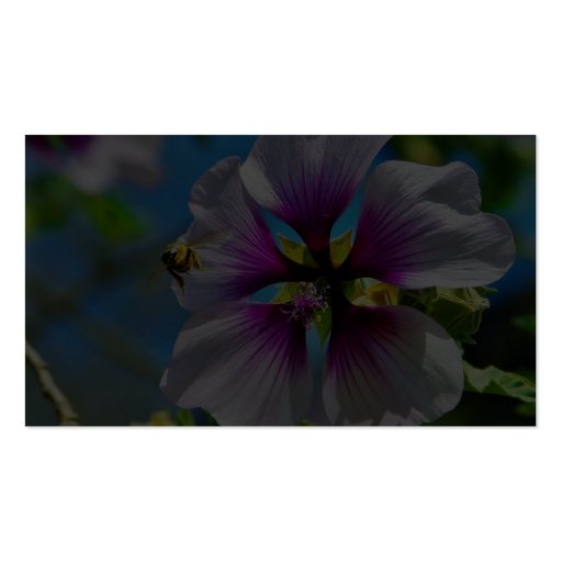 Bees Purple Flowers Business Card Template (back side)