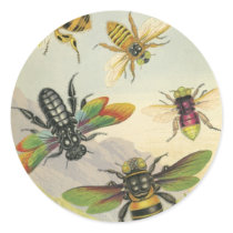 Bees Round Sticker
