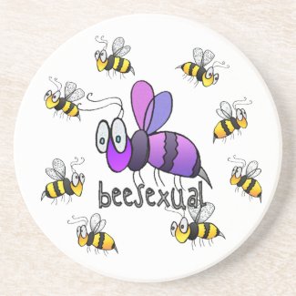Beesexual bi bee drink coasters