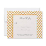 BeesWax Yellow Chevron Print Wedding Response Card invitations