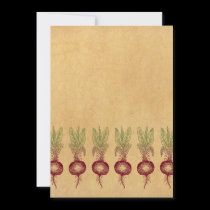 Beet Invitation Blank invitations