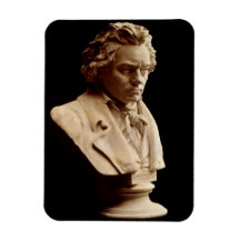Beethoven bust statue rectangle magnet