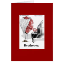 Beethoven Cartoon On Quality Funny Greeting Card