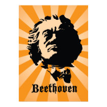 Beethoven in Orange posters by TekArt Beethoven in Orange posters