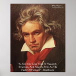 Beethoven "Of Heaven" Love Quote Poster