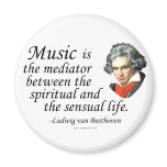Beethoven on Music Refrigerator Magnets