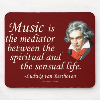 Beethoven on Music mousepad