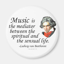 Beethoven on Music Refrigerator Magnets
