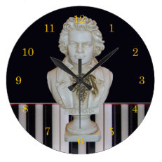 Beethoven/Piano Keys Clock by Leslie Harlow