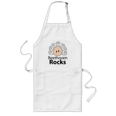 Beethoven Rocks Apron by MusicTeesGifts
