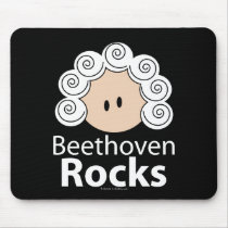 Beethoven Rocks Mouse Pad mousepads by MusicTeesGifts Beethoven Rocks Mouse Pad mousepads