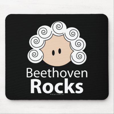 Beethoven Rocks Mouse Pad by MusicTeesGifts