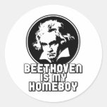 Beethoven Round Sticker