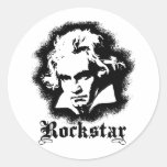 Beethoven Round Stickers
