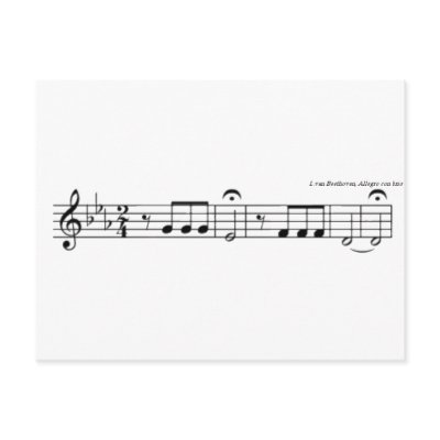 Beethoven Symphony No. 5 Postcard by GraphiXPhun