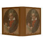 Beethoven text portrait 3 ring binders