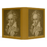 Beethoven text portrait 3 ring binder