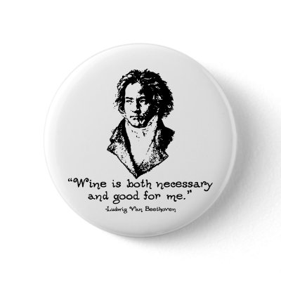 Beethoven - Wine Pinback Button by kbilltv