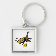 Beetle Insect Bug Nature Cartoon Art Animal Key Chain