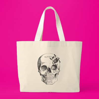 Beetle on a Skull Tote Bags Zazzle_bag