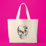 Beetle on a Skull Tote Bags