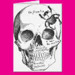 Beetle on a Skull Greeting Card