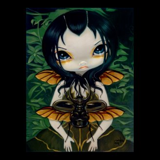 Beetle Wings gothic fairy Art Print