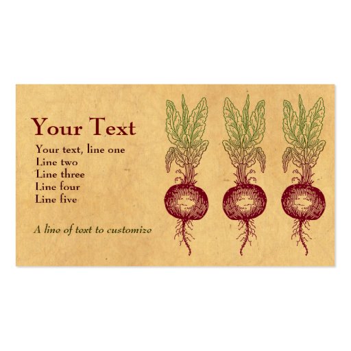 Beets Customizable Business Card (front side)