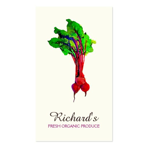 Beets Vegetable Business Card Template (front side)