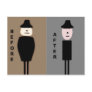 Before and After Weight Loss Congratulations Men Postcards