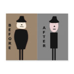 Before and After Weight Loss Congratulations Men postcards