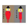 Before and After Weight Loss Congratulations Post Card