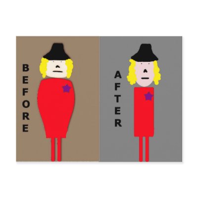 Before and After Weight Loss Congratulations Post Card by RickMac