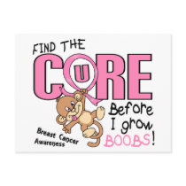 Before I Grow Boobs 4 Breast Cancer Post Card
