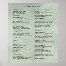 Before I Was A Mom Poster