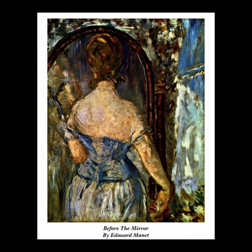 Before The Mirror, By Edouard Manet Print