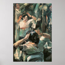 Before the mirror by Lovis Corinth Poster