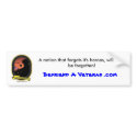 Befriend A Vet Logo, A nation that forgets it's... bumper stickers