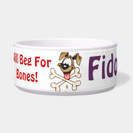 Beg For Bones Customized Dog Bowls petbowl