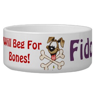 Beg For Bones Customized Dog Bowls zazzle_petbowl