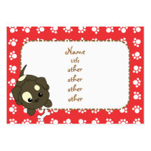 Begging Puppy Paws Business Card Template