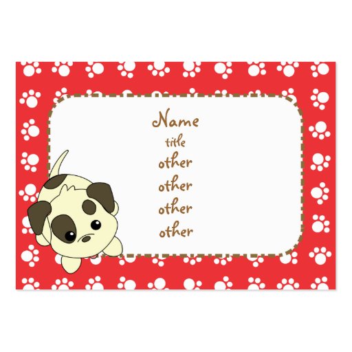 Begging Puppy Paws Business Card Templates